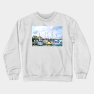 Boats at the pier Crewneck Sweatshirt